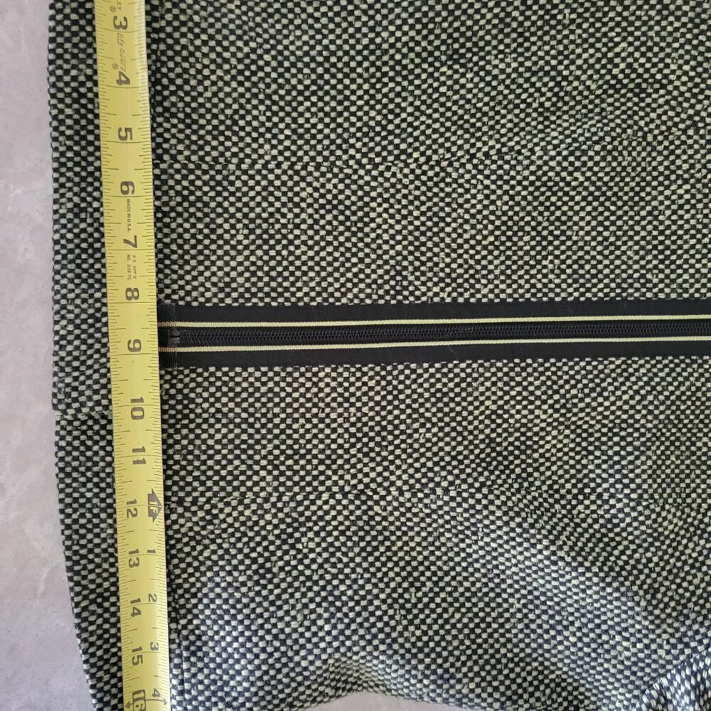 Marc Cain Wool Zip Front Jacket Blazer 6 Green Black Check - Picture 9 of 12